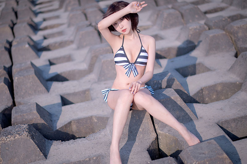 图片[1]-Shika小鹿鹿-加藤惠 泳装