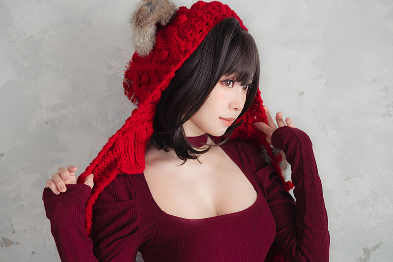 图片[1]-ElyEE子-红色 KNITTING
